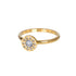 Goudkleurige IXXXI dames vulring met zilverkleurige zirconia steentjes.