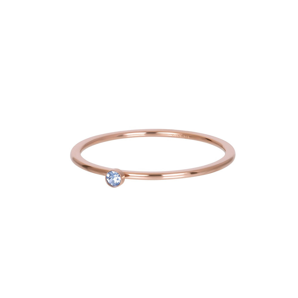 IXXXI vulring - One Stone Crystal Light Sapphire Rosé