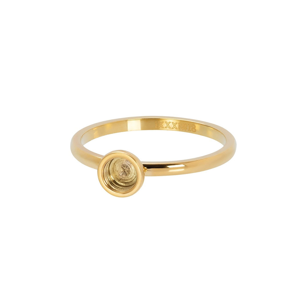 Goudkleurige IXXXI dames vulring met een toppart base.