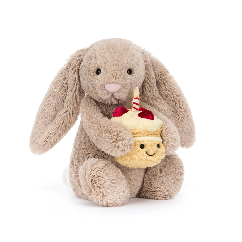 Jellycat - Knuffel - Bashful Beige Bunny Birthday