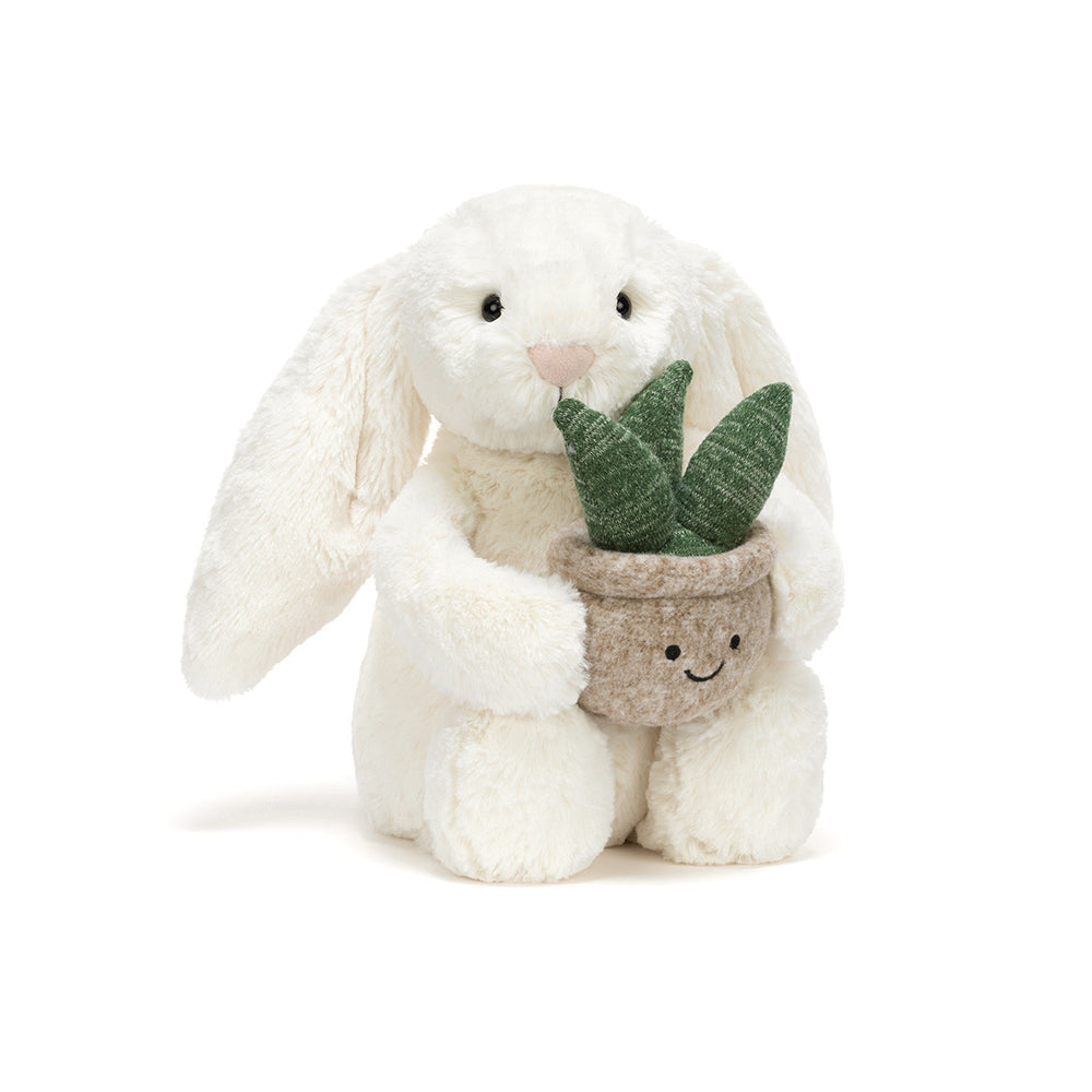 Jellycat - Knuffel - Cream Bunny With Plant