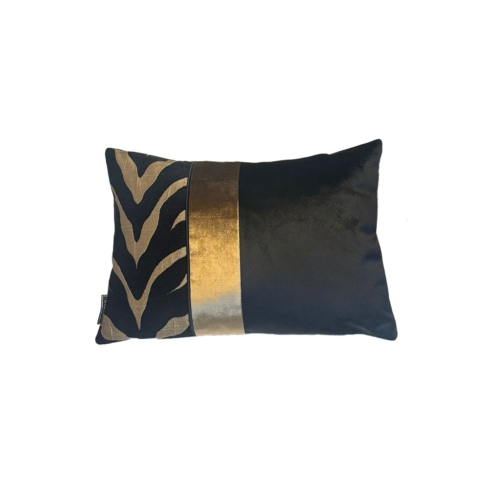 Brons Kussen - Zebra Brons Strook