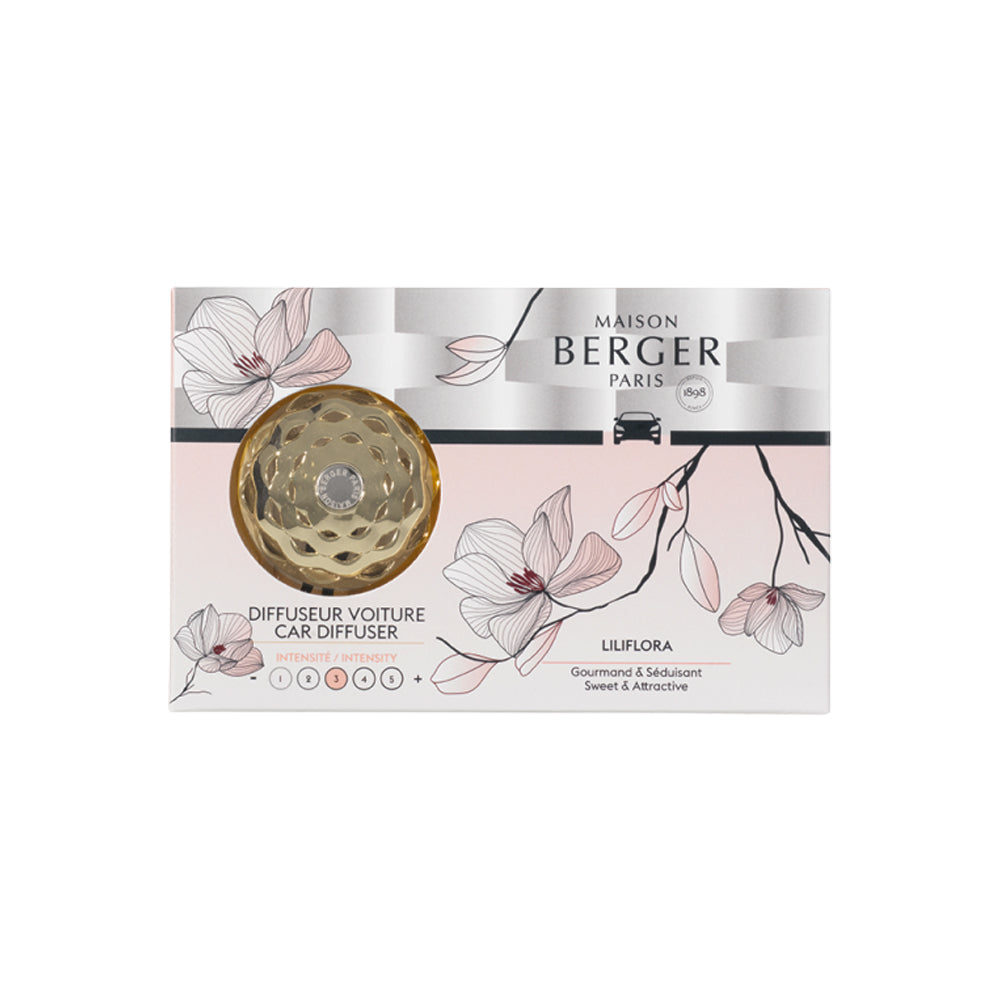 Lampe Berger - Giftset Autoparfum - Bolero Gold - Liliflora