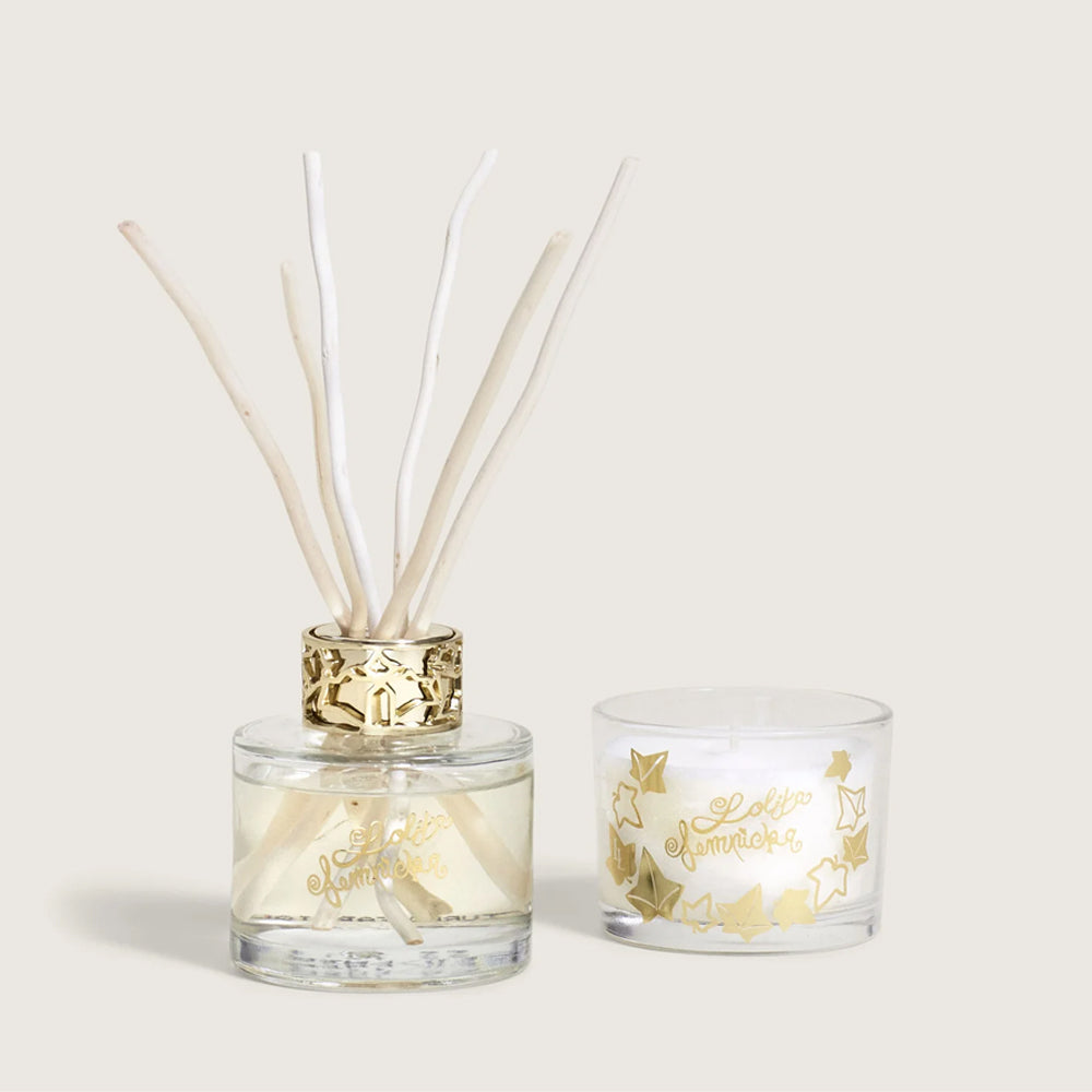 Lampe Berger - Duo Giftset - Mini Geurkaars &amp; Parfumverspreider - Lolita Lempicka - Transparent
