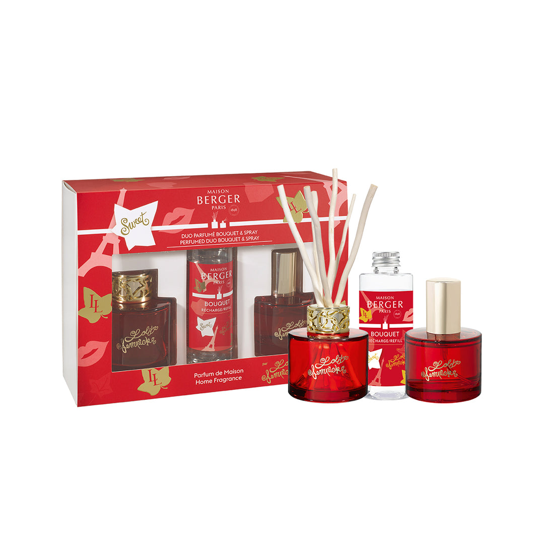 Lampe Berger - Mini Duo Giftset - Parfumsticks &amp; Roomspray - Lolita Lempicka Sweet