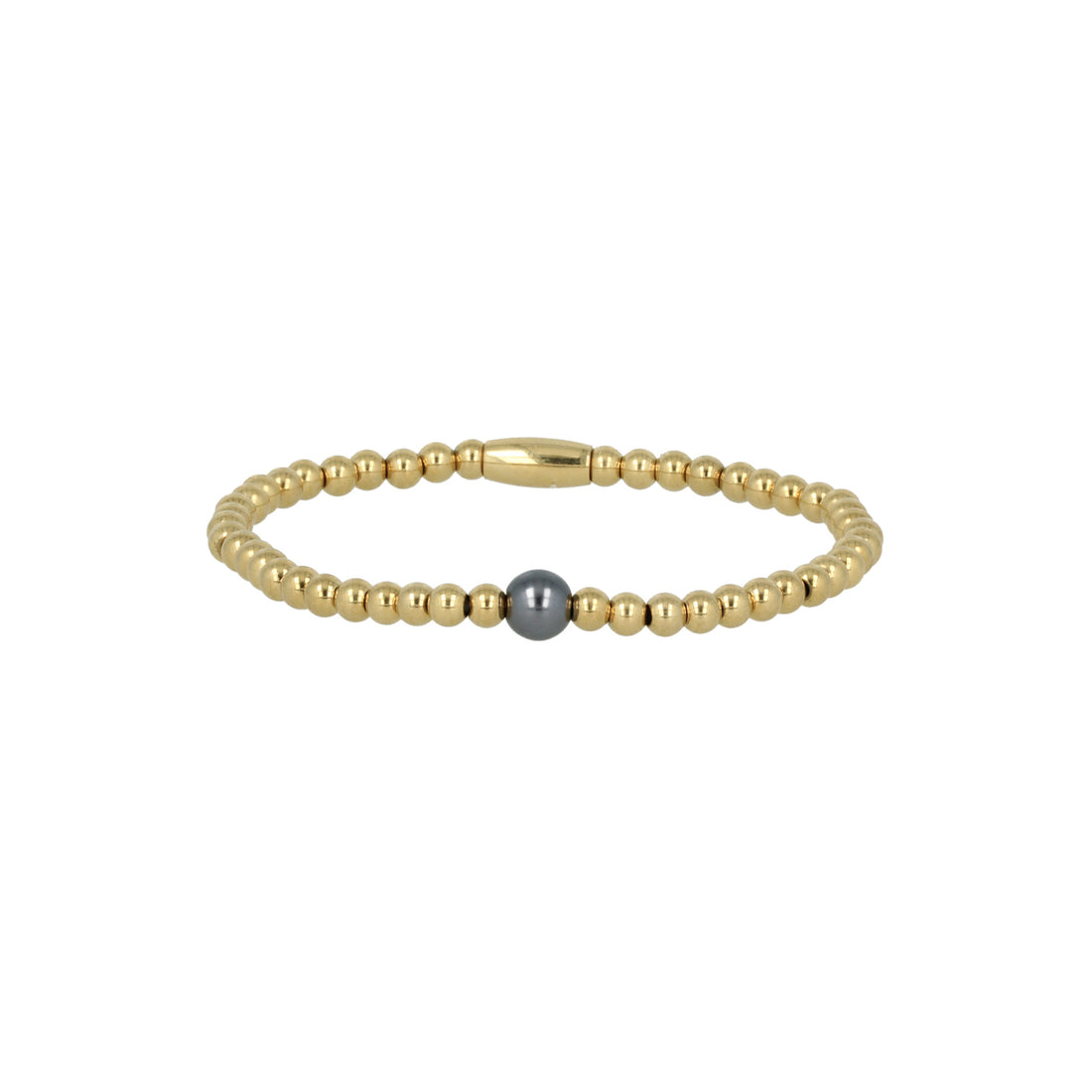 My Bendel - Kralen Armband Met Black Pearl
