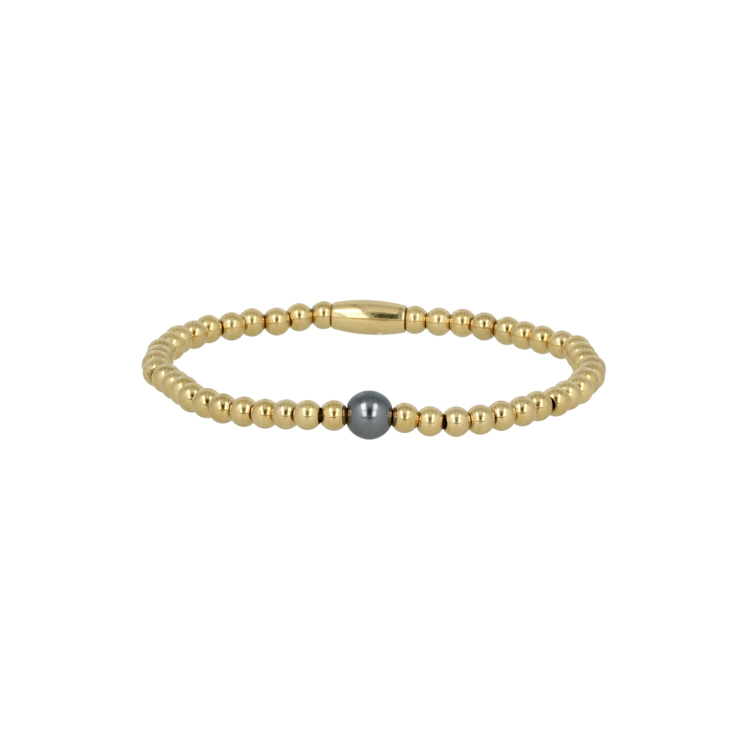 My Bendel - Kralen Armband Met Black Pearl
