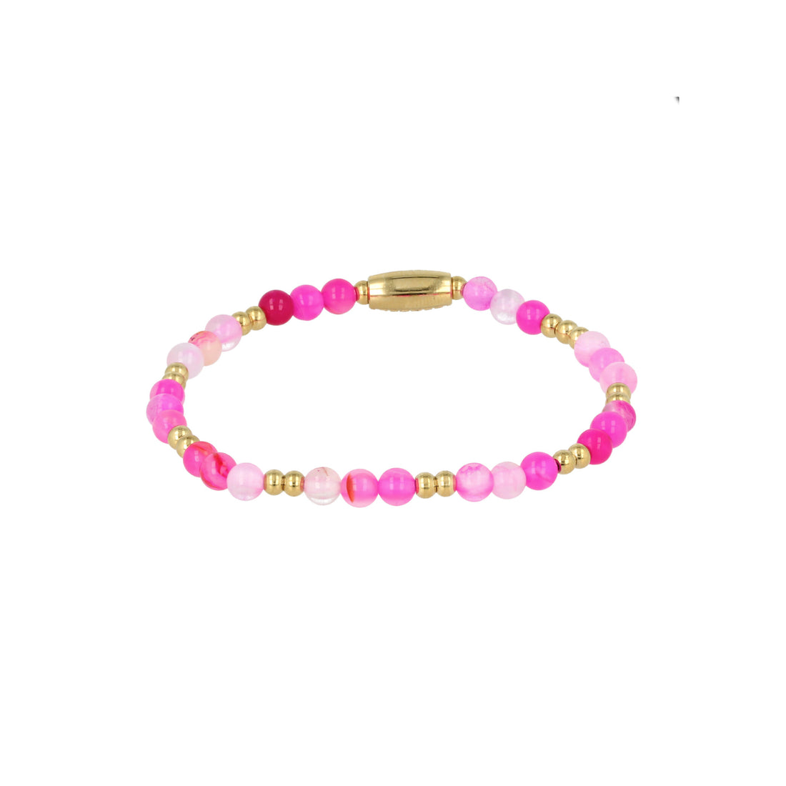 My Bendel - Rose Stripe Agate Kralen Armband