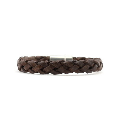 QOSS Heren Armband - Bart - Bruin Leer