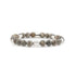 qoss heren armband met taupe kralen en zilver