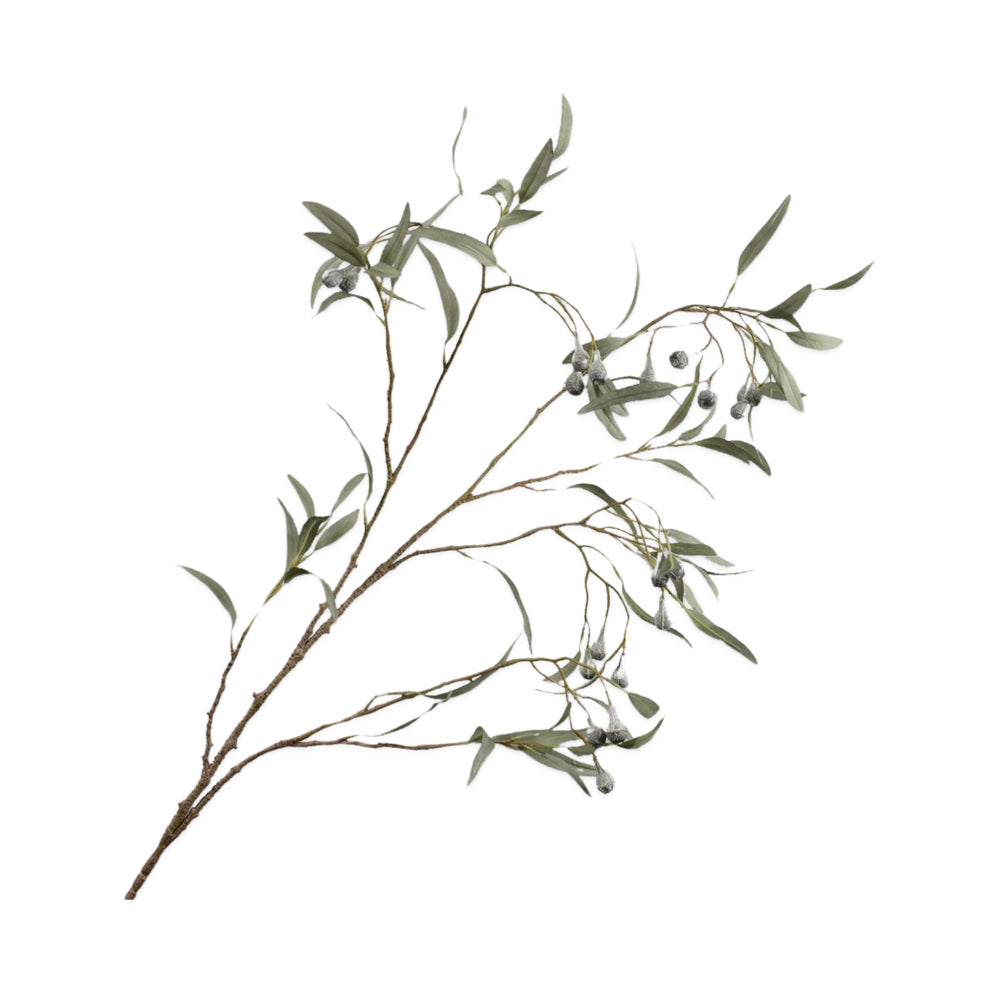 Zijden Bloemen - Silk-ka - Eucalyptus Tak Grijs