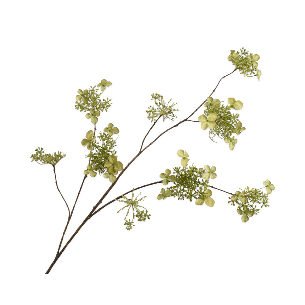 Zijden Bloemen - Silk-ka - Hortensia Tak Groen