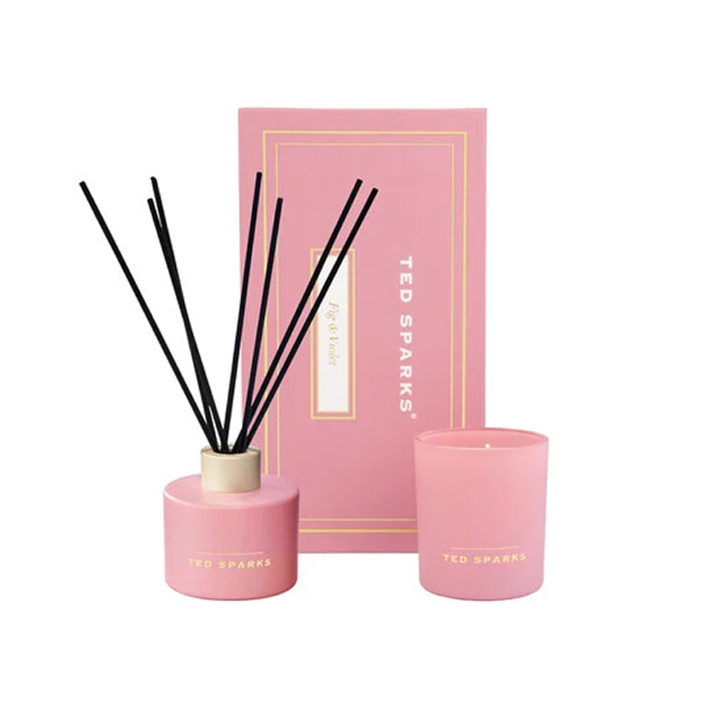 roze giftset van ted sparks in de geur fig & violet