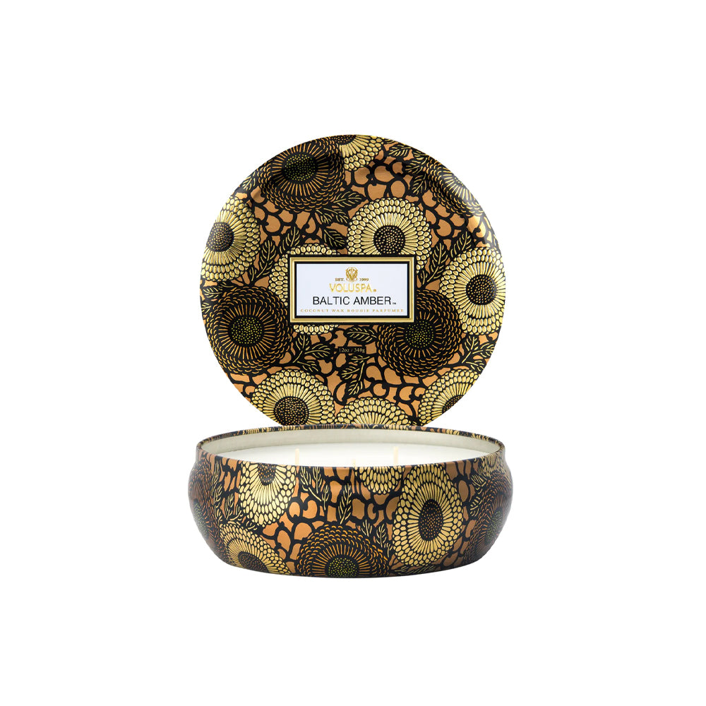 voluspa geurkaars baltic amber groot blikje