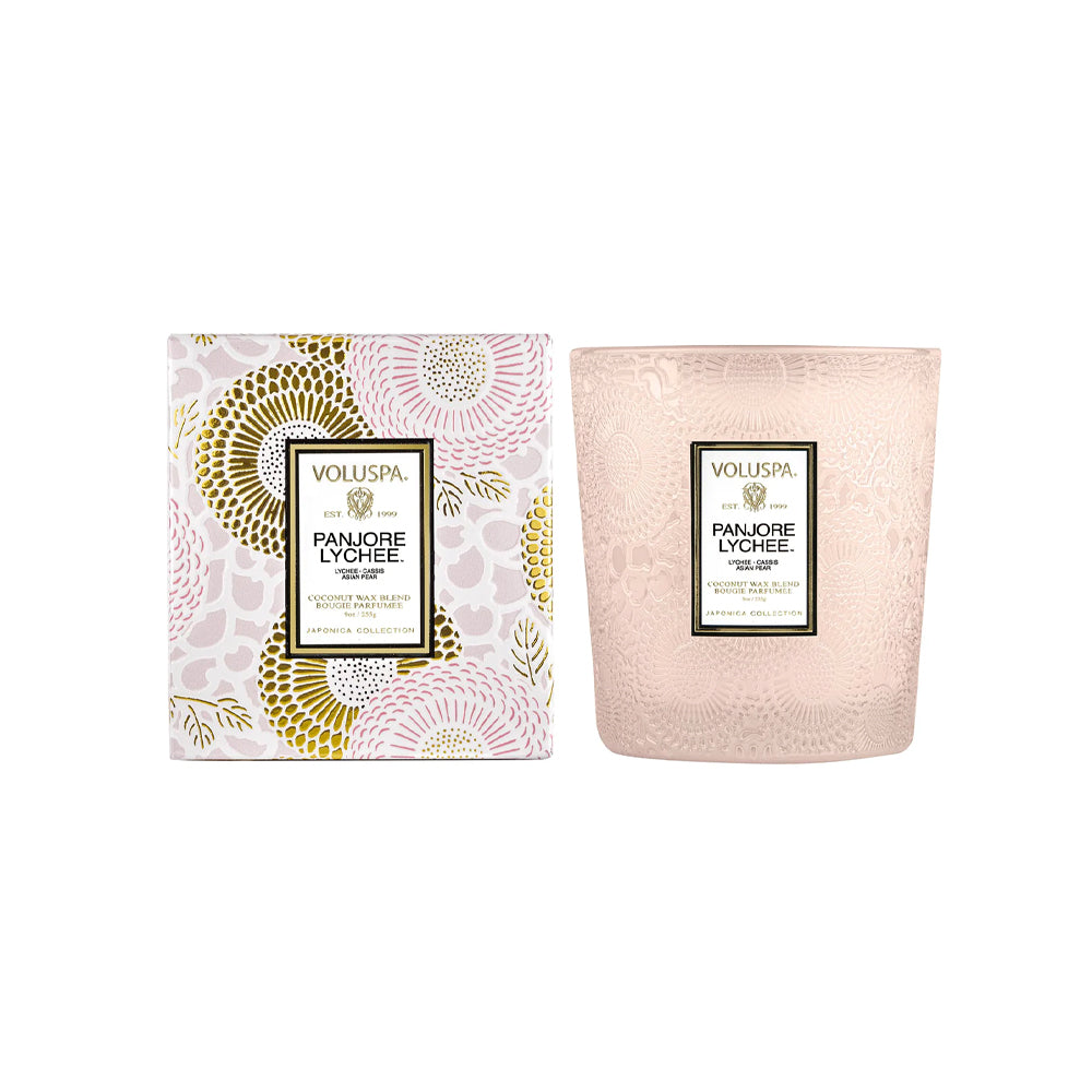voluspa geurkaars panjoree lychee classic candle