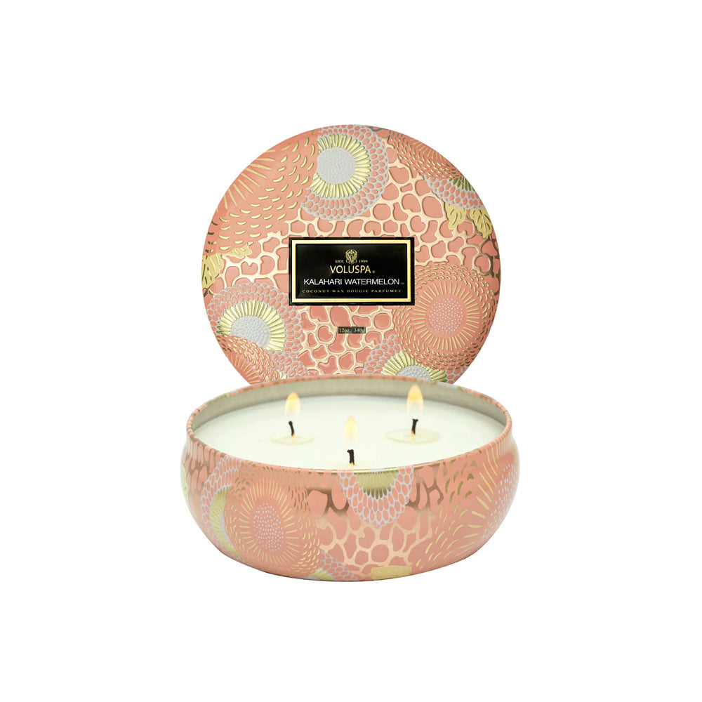 voluspa geurkaarsje Kalahari watermelon groot blikje