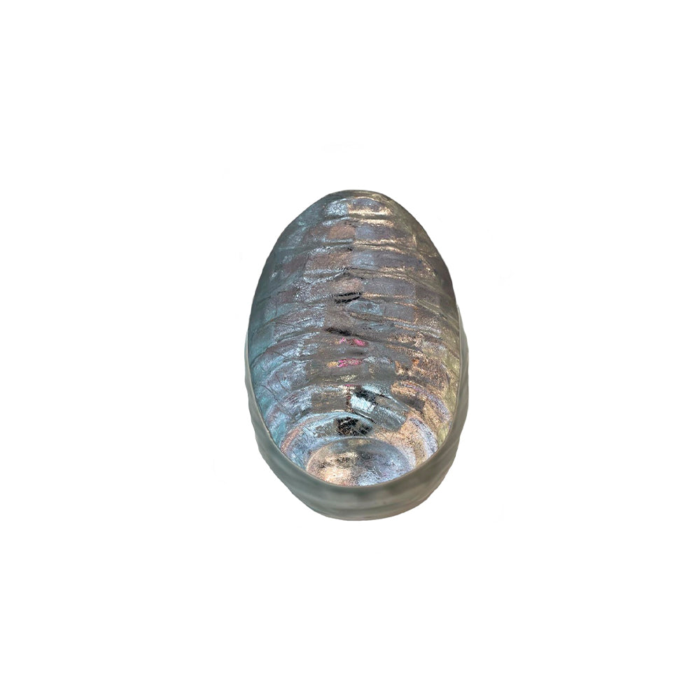 Waxinelichthouder - Oyster Grey Silver - Medium