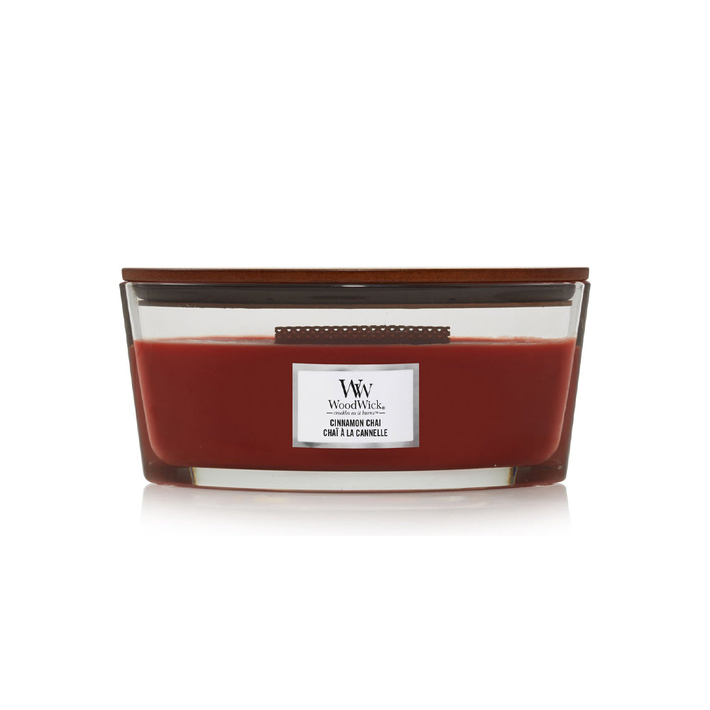 woodwick geurkaars ellipse cinnamon chai