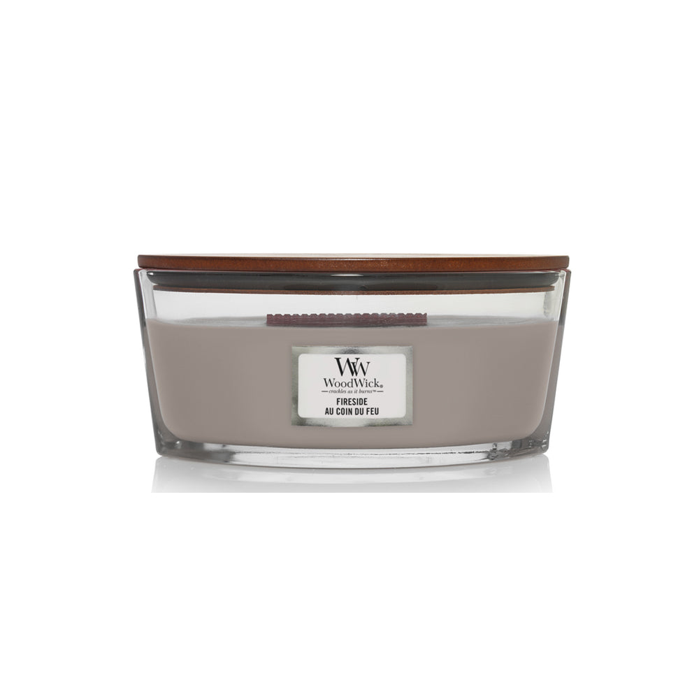 woodwick geurkaars ellipse fireside 