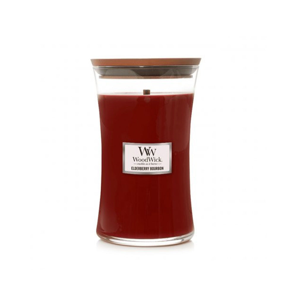 woodwick large geurkaars elderberry bourbon