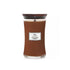 bruine woodwick geurkaars large stone washed suede