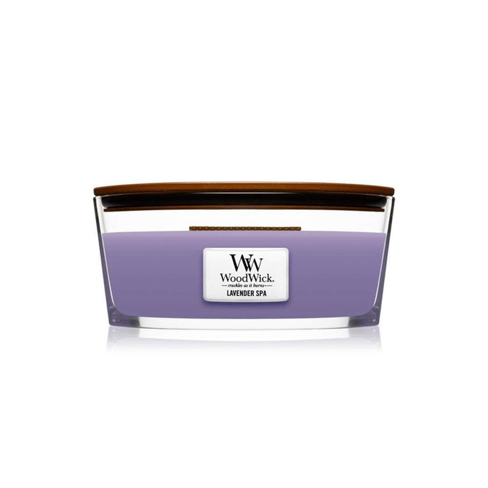woodwick geurkaars ellipse lavender spa