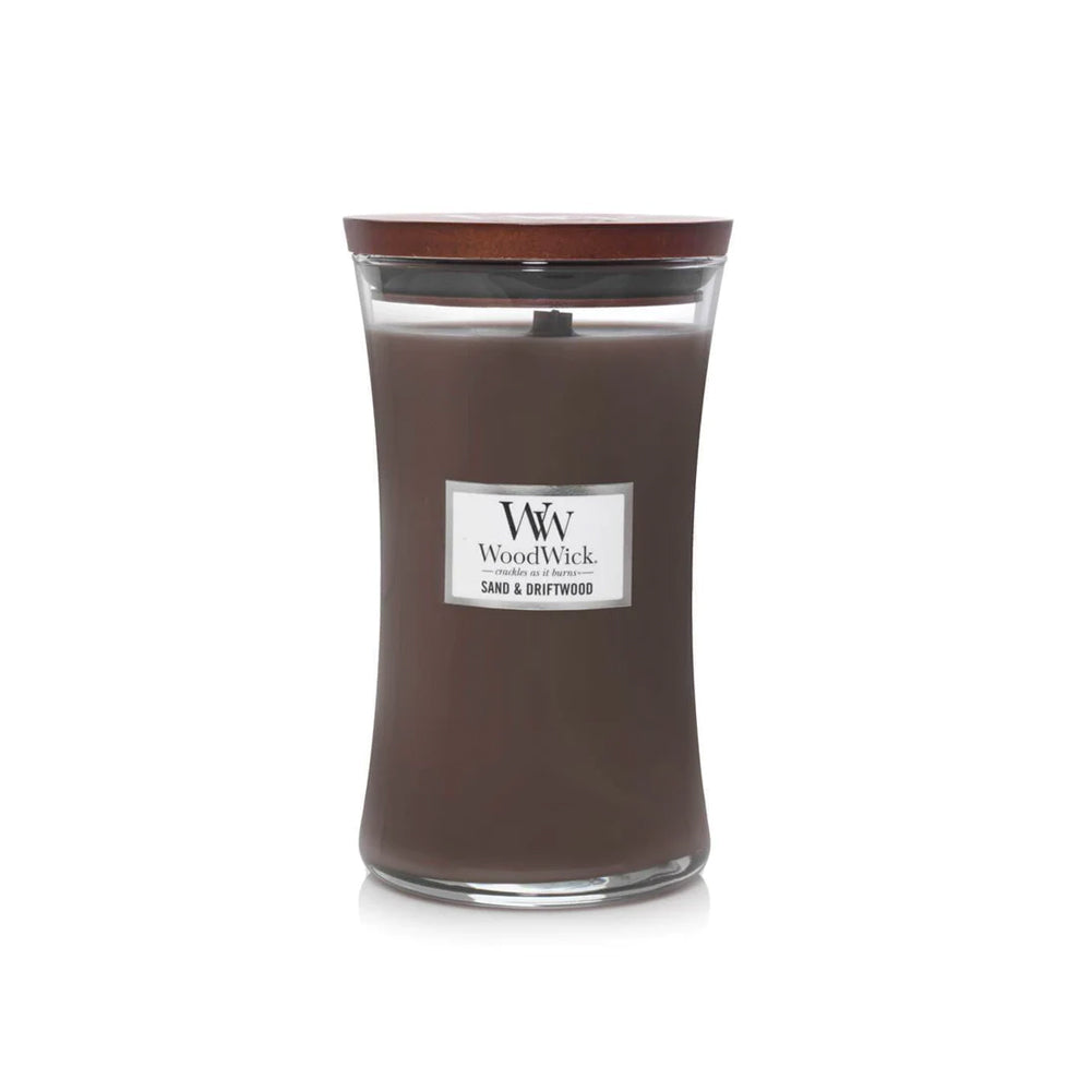 woodwick geurkaars large sand &amp; driftwood