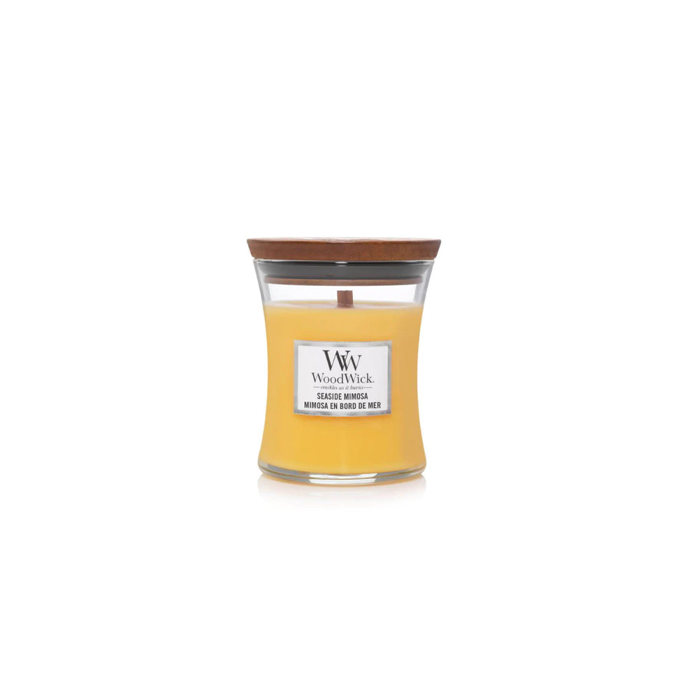 gele woodwick geurkaars mini seaside mimosa