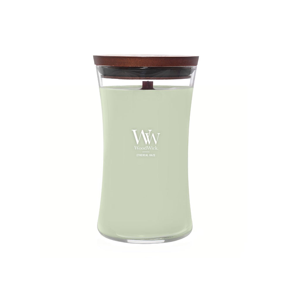 groene woodwick geurkaars large ethereal haze