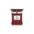 rode woodwick geurkaars medium cinnamon chai