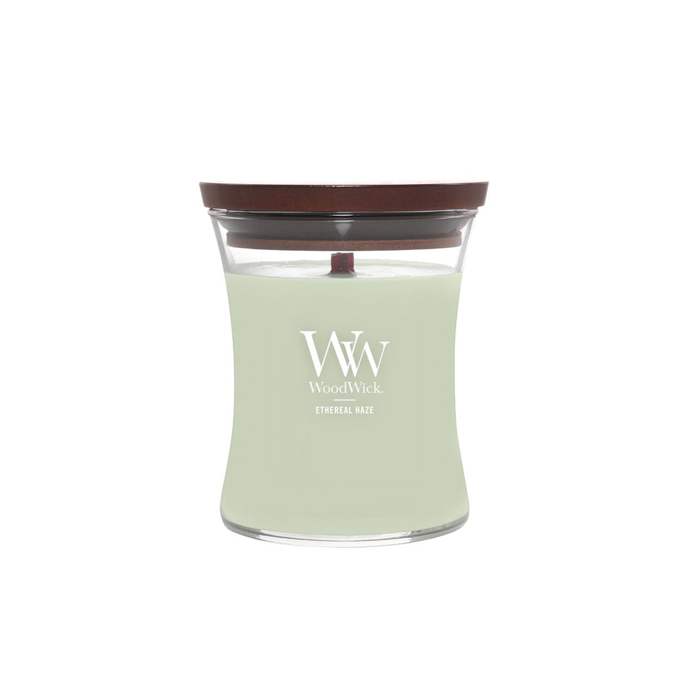groene woodwick geurkaars medium ethereal haze