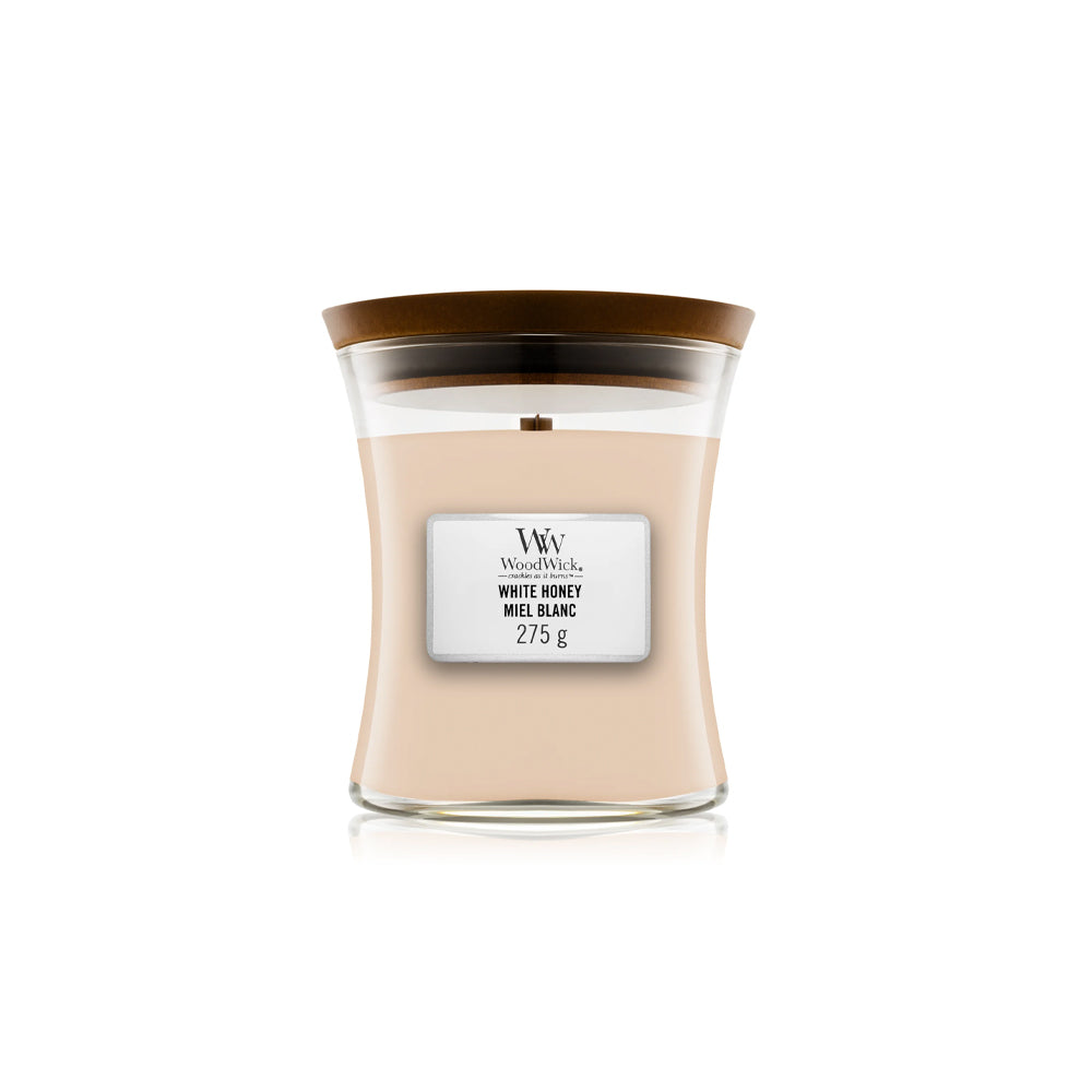 woodwick geurkaars medium white honey