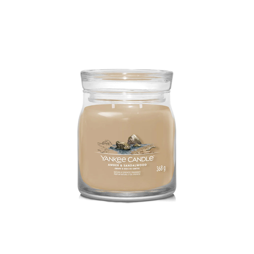 Yankee Candle - Amber &amp; Sandalwood - Signature Jar Medium