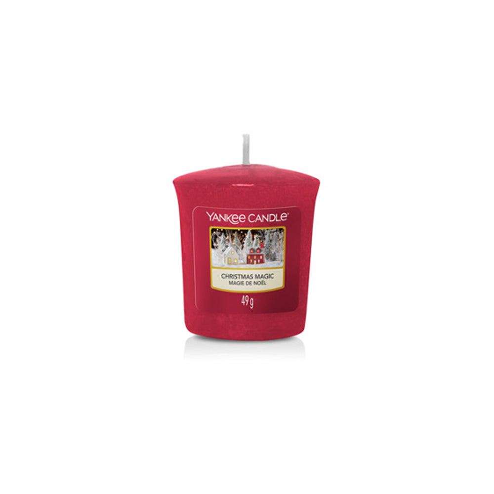 rood Yankee Candle votive geurkaarsje Christmas magic