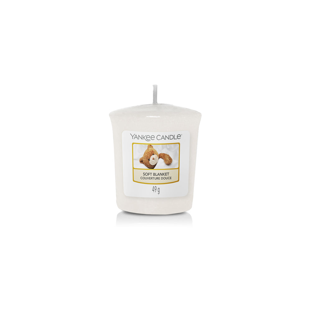 rood Yankee Candle votive geurkaarsje soft blanket