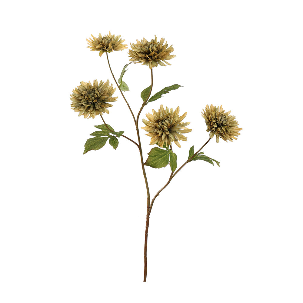 Zijden Bloemen - Chrysant Tak Groen