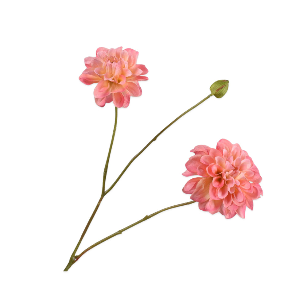 Zijden Bloemen - Silk-Ka - Dahlia Tak Peach