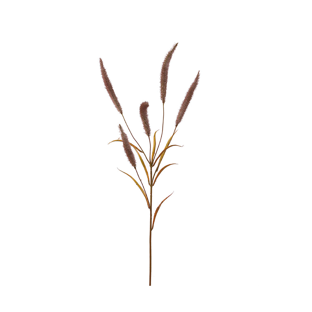 Zijden Bloemen - Graspluimen Bruin/Paars