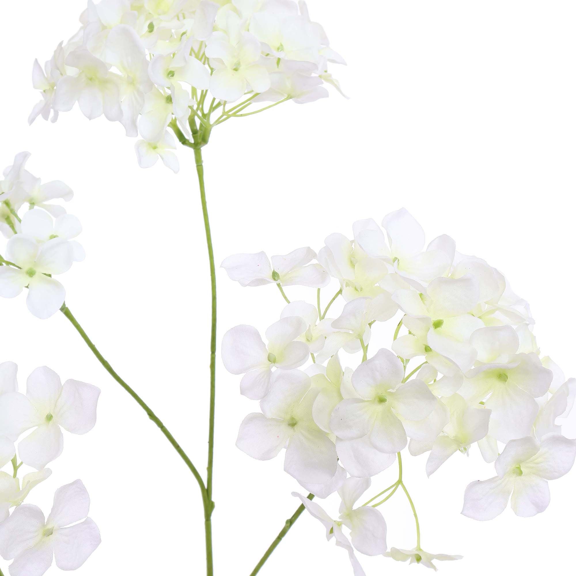 Zijden Bloemen - Hortensia Tak Crème