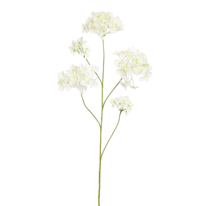 Zijden Bloemen - Hortensia Tak Crème