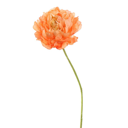 Zijden Bloemen - Pioenroos Oranje