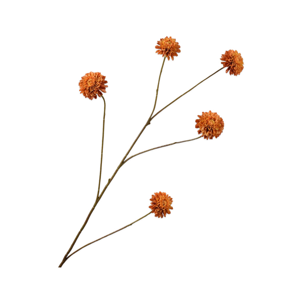 Zijden Bloemen - Silk-Ka - Dahlia Tak Oranje