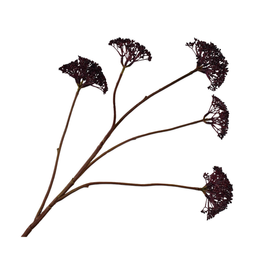 Zijden Bloemen - Silk-Ka - Dille Tak Bordeaux