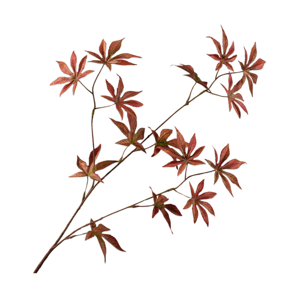 Zijden Bloemen - Silk-Ka - Esdoorn Tak Rood/Bruin