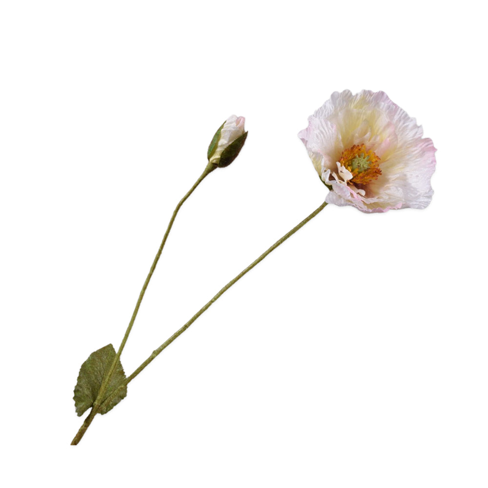 Zijden Bloemen - Silk-ka - Klaproos Crème