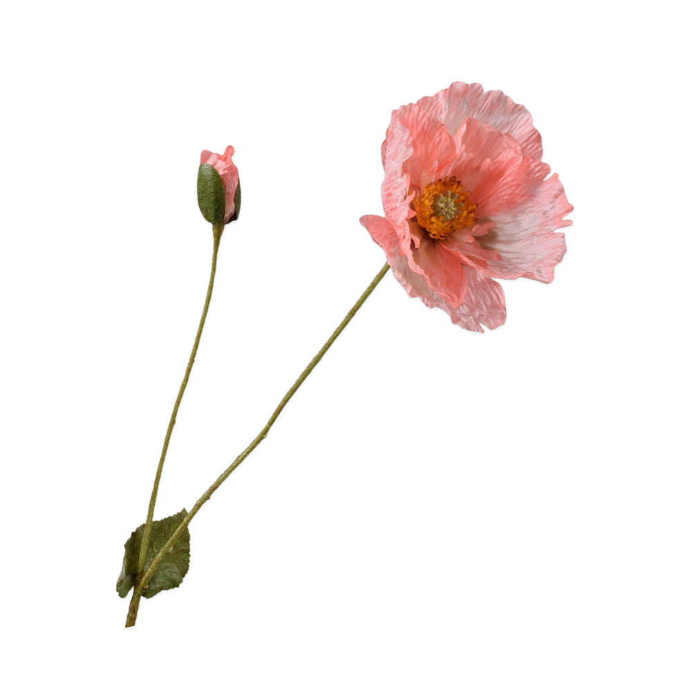Zijden Bloemen - Silk-ka - Klaproos Peach