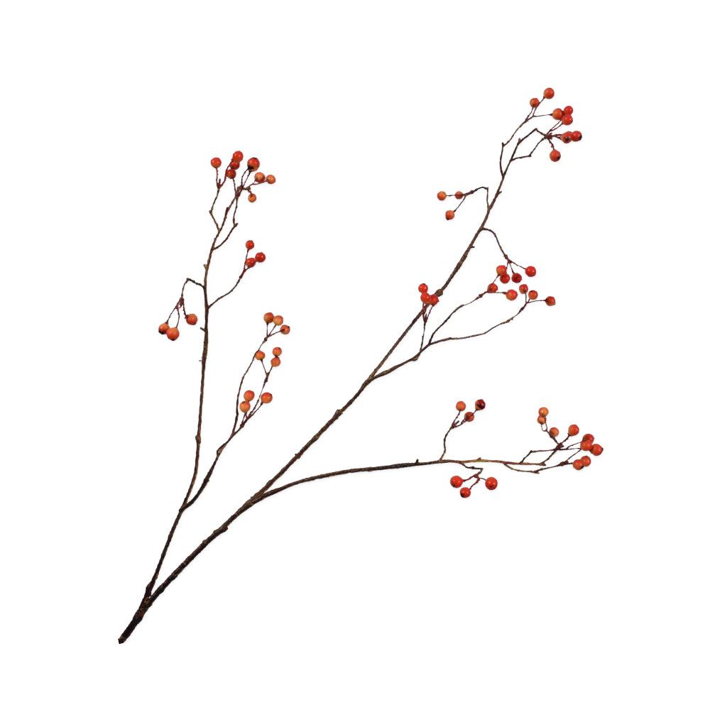Zijden Bloemen - Silk-ka - Bessentak Oranje