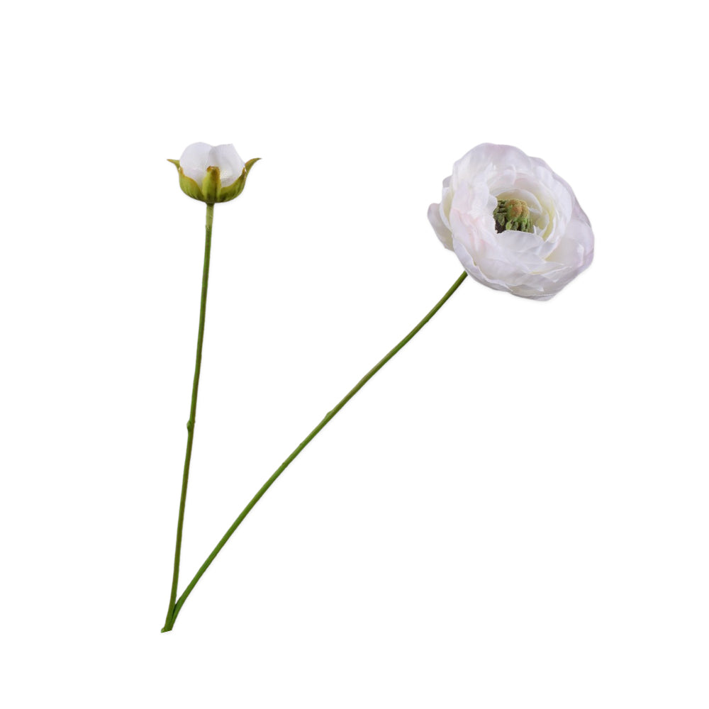 Zijden Bloemen - Silk-Ka - Ranonkel Wit