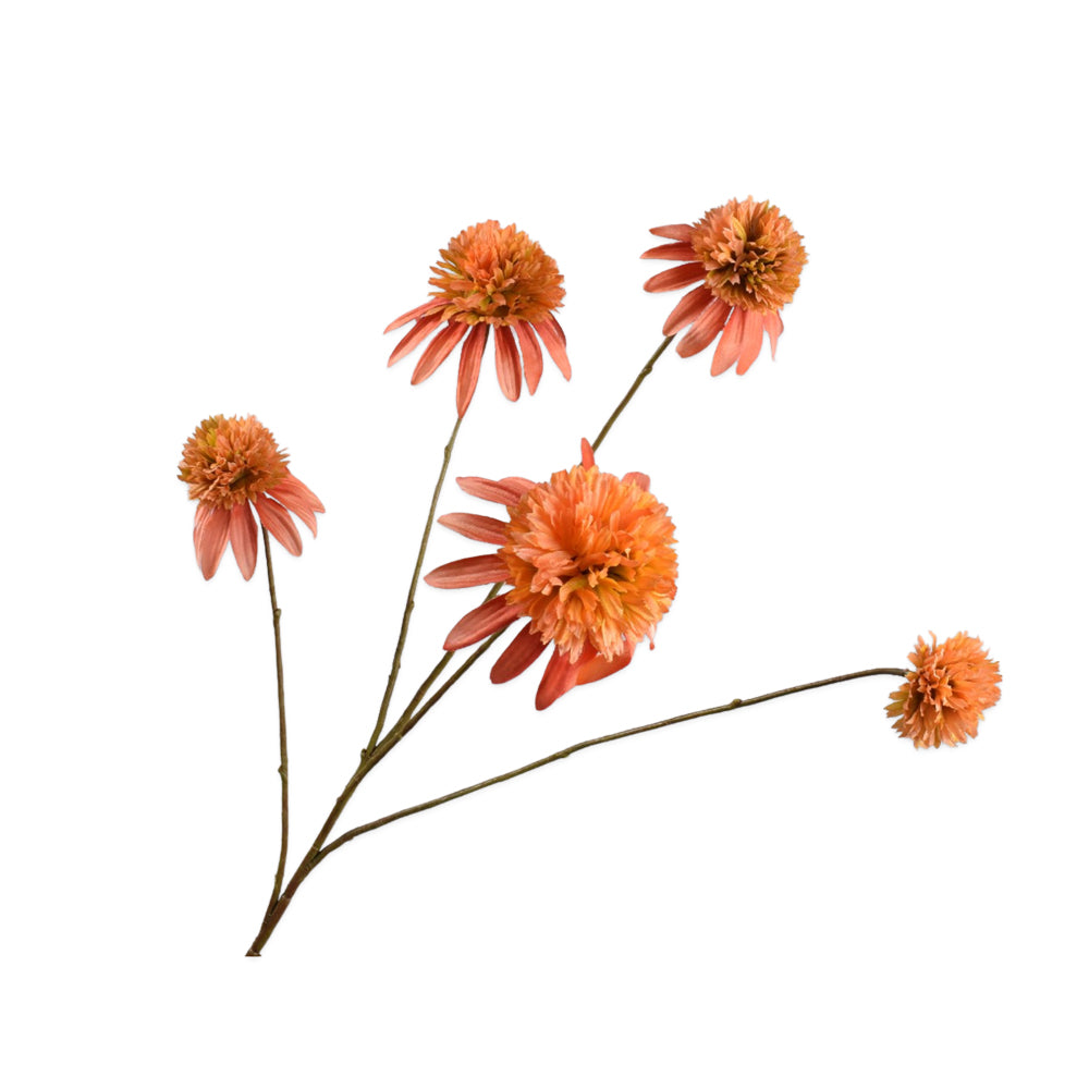 Zijden Bloemen - Silk-Ka - Rudbeckia Tak Zalm Oranje