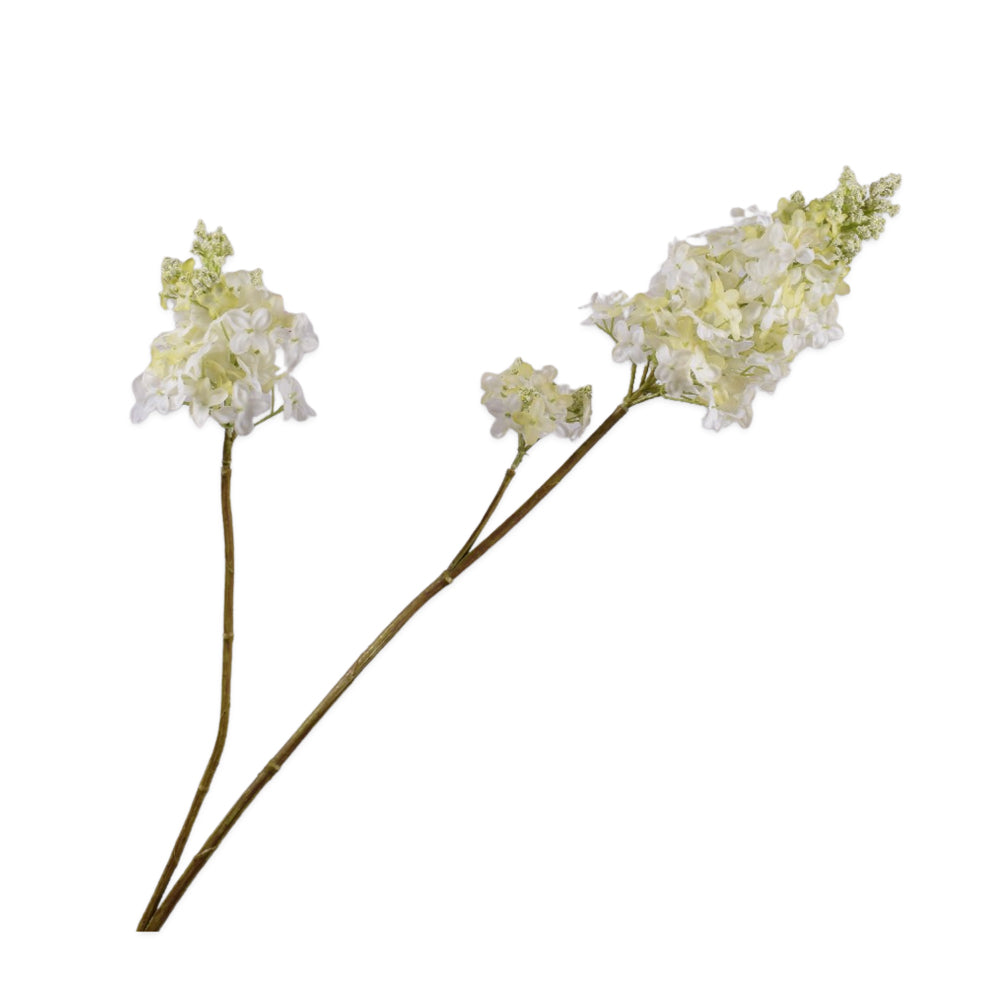 Zijden Bloemen - Silk-ka - Sering Tak Wit / Groen